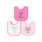 HB Pink Pretty Fox & Bird Pack of 3 Towel Bibs BB2013B